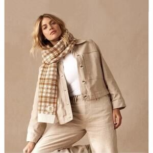 Timberland Buffalo Plaid Knit Scarf 